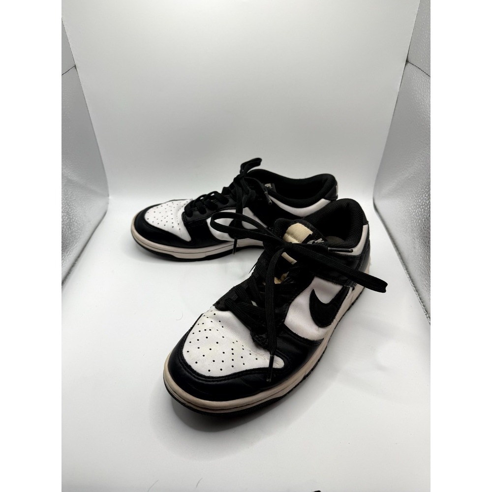 Nike Dunk Low‎ DD1503-101 Womens 8 Sneaker Black White Leather Basketball Shoes